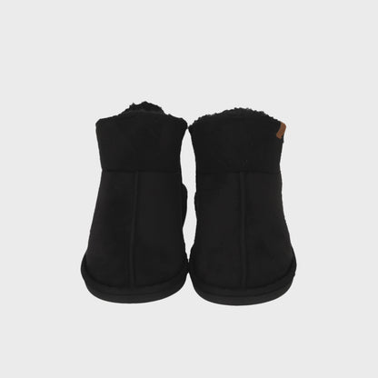 Hoge sloffen dames - Suede - Zwart