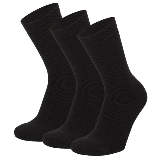 Chaussettes thermiques pour femmes et enfants - Noir - Lot de 3